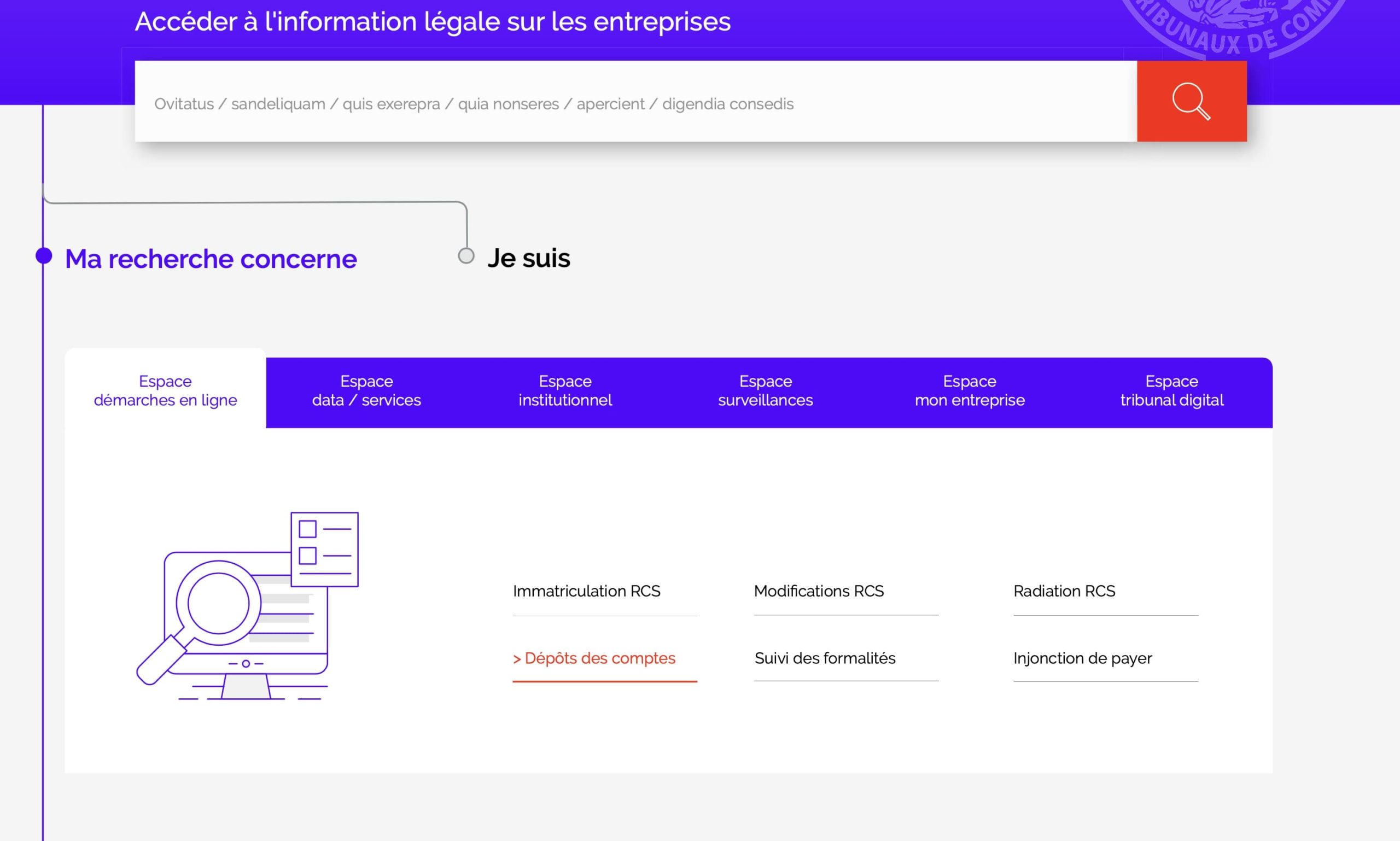 Proposition d'algorithme de recherche Infogreffe