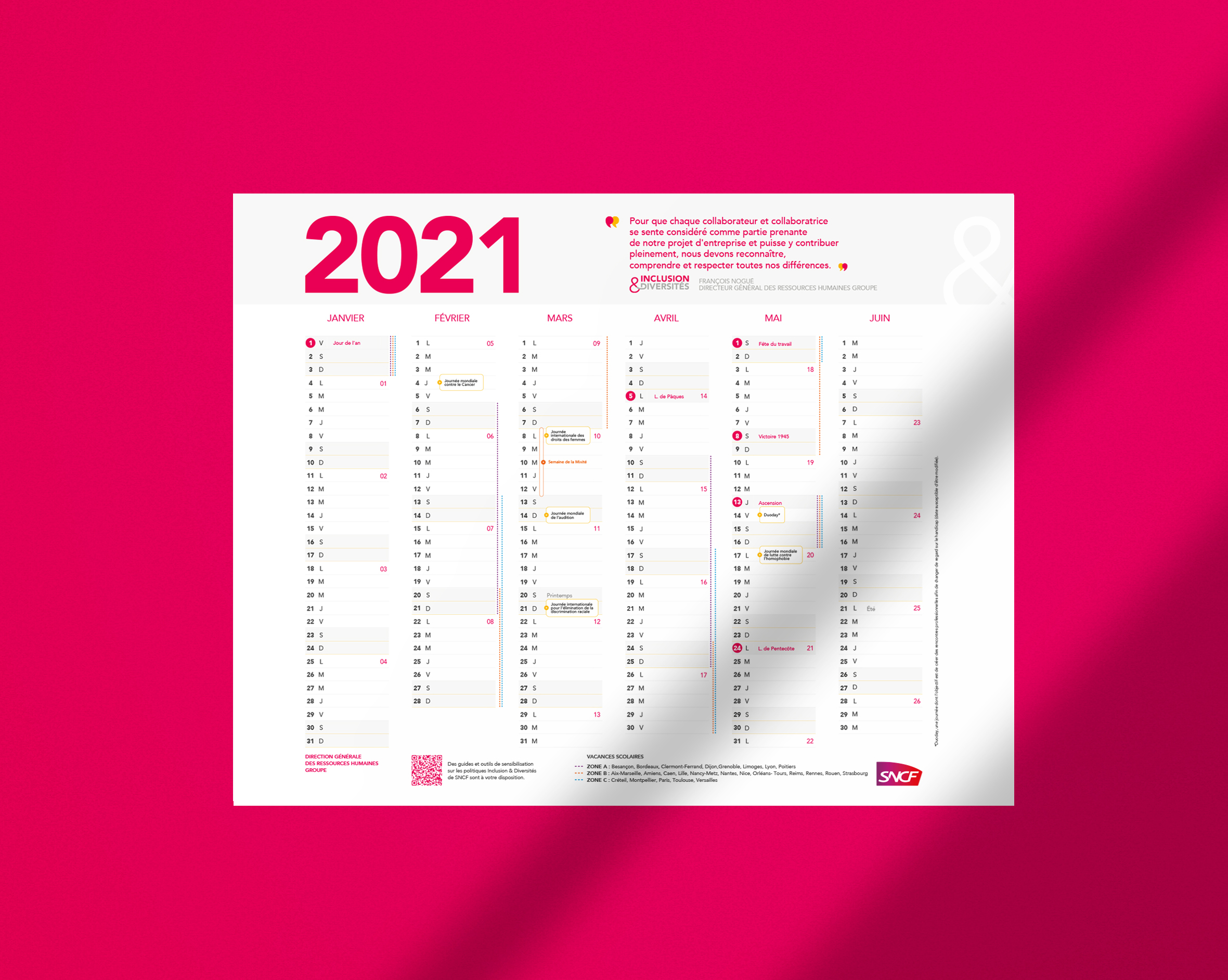 Calendrier SNCF 2021